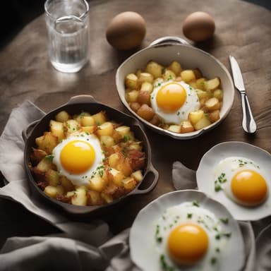 Potato and Egg Hash with Crispy Potato Crust
