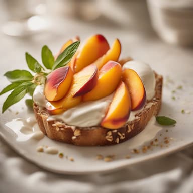Summer Peach and Yogurt Tartine