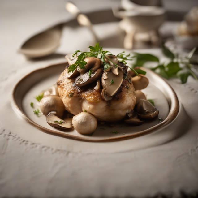 Mushroom and Garlic Chicken Crüre