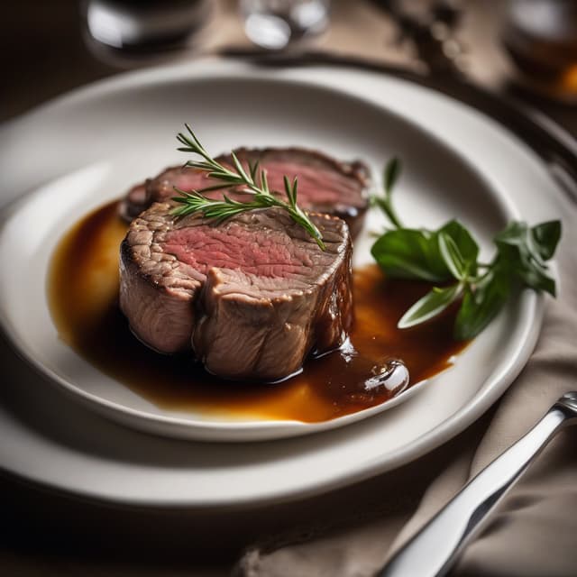 Pan-Seared Beef Rossini au Jus
