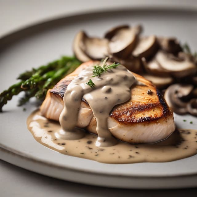 Pan-Seared Chicken Breast with Wild Mushroom Cream Sauce